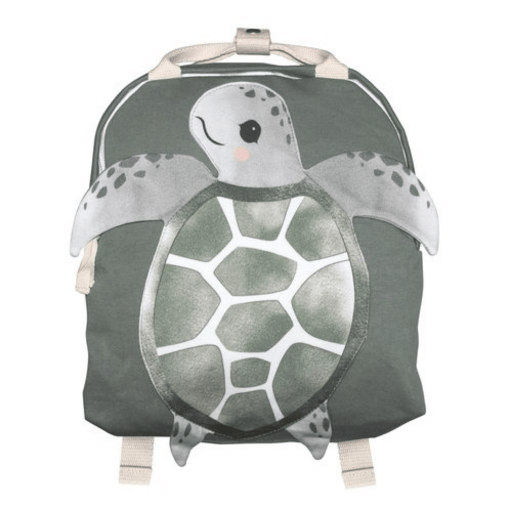 Mister Fly 100% Cotton Jersey Toddler Animal Backpack Sea Turtle Sage MFLY447