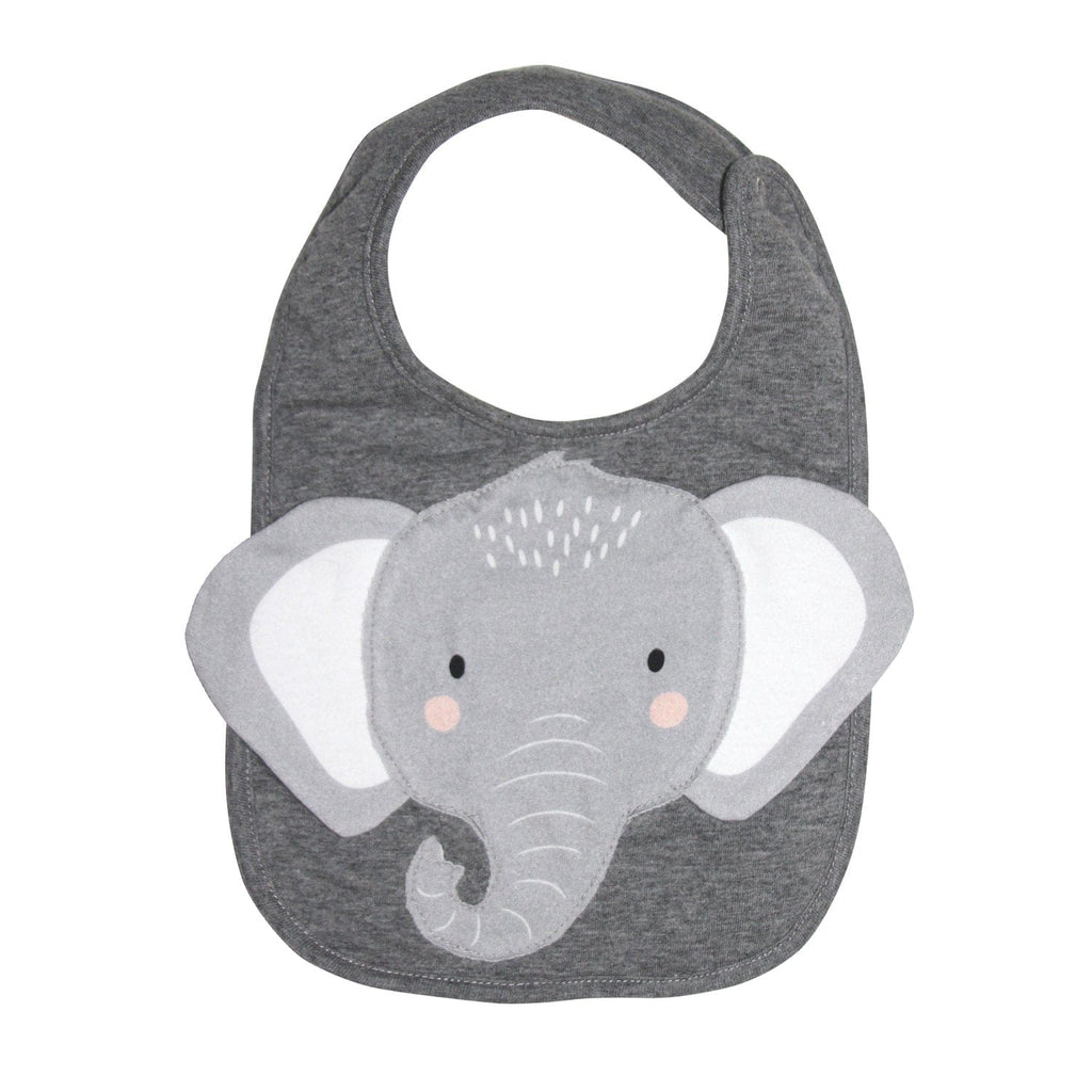 Mister Fly Elephant Cotton Snap Baby Face Bib Mister Fly Elephant Cotton Snap Baby Face Bib 