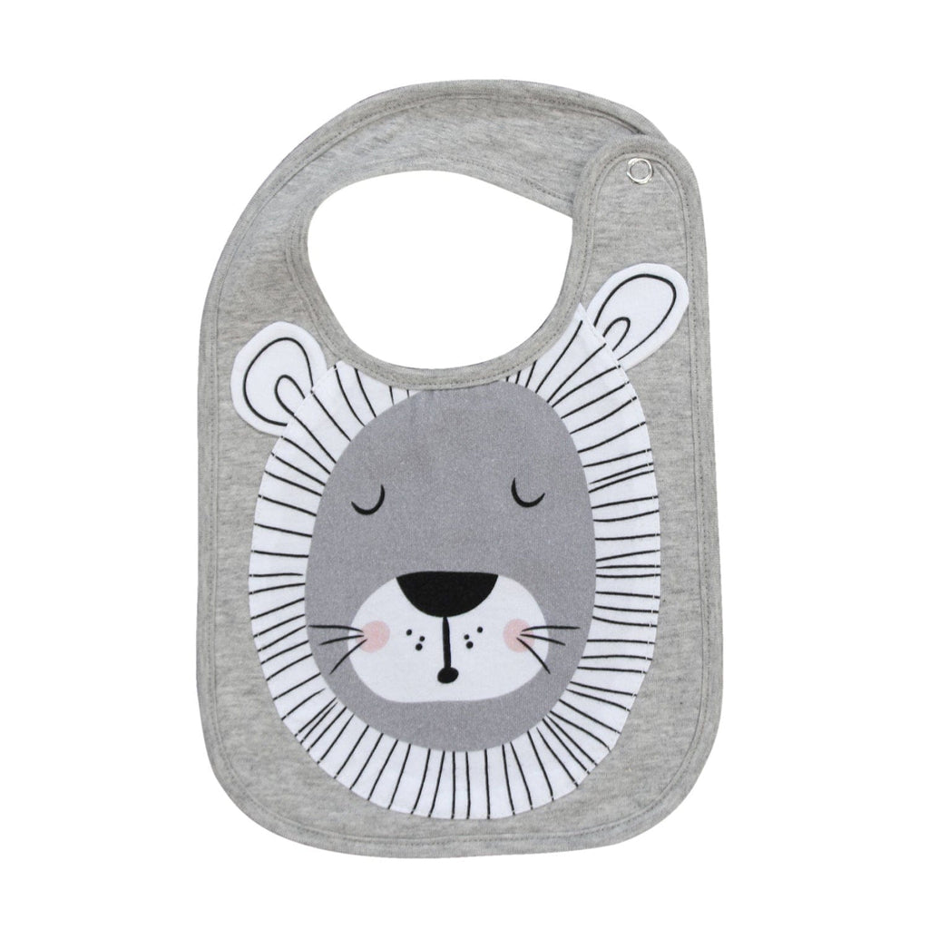Mister Fly Lion Cotton Snap Face Bib Mister Fly Lion Cotton Snap Face Bib 