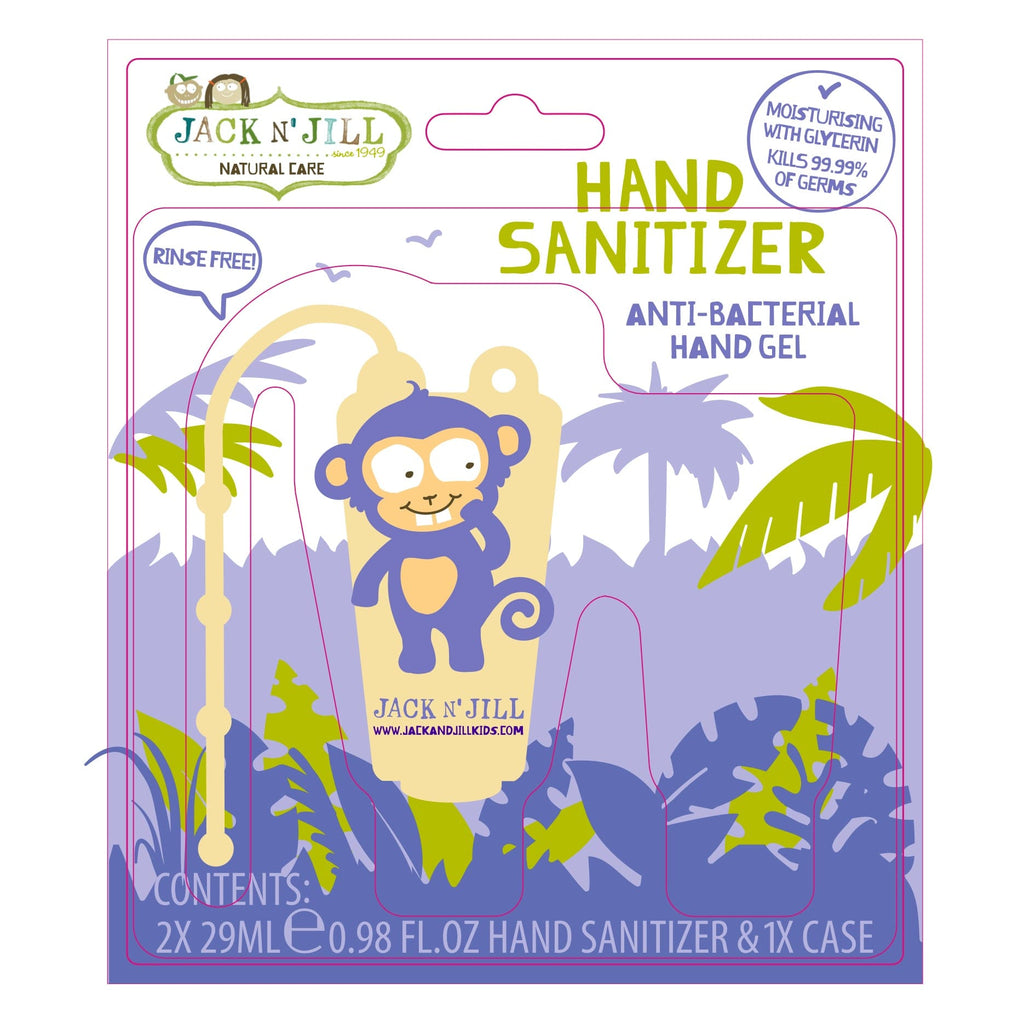 Jack N' Jill Monkey Hand Sanitiser 2 Pack 29ml Jack N' Jill Monkey Hand Sanitiser 2 Pack 29ml 