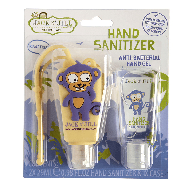 Jack N' Jill Monkey Hand Sanitiser 2 Pack 29ml Jack N' Jill Monkey Hand Sanitiser 2 Pack 29ml 