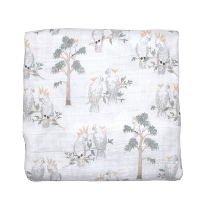 Mister Fly Baby Muslin Wrap Cockatoo MLFY163