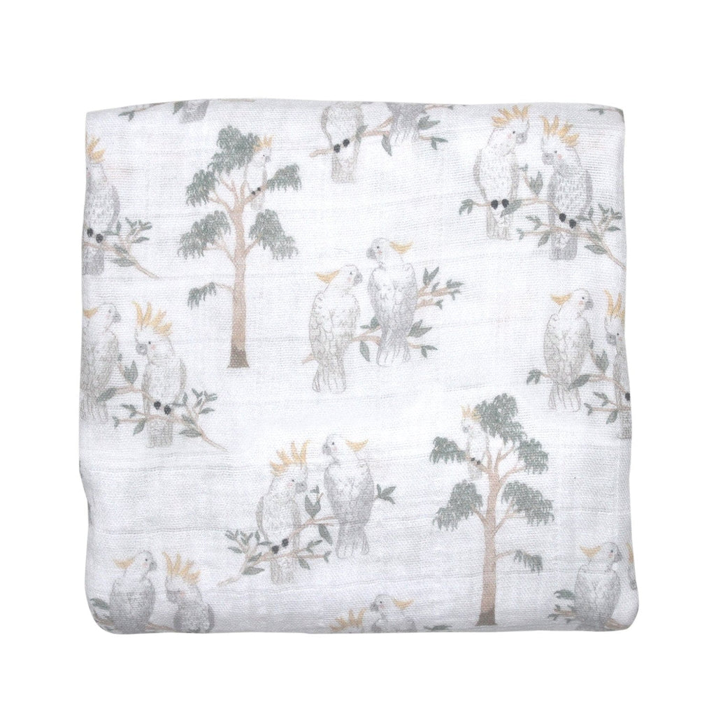 Mister Fly Baby Muslin Wrap Cockatoo MLFY163
