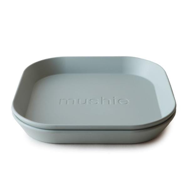 Mushie Square Plates, Set of 2 (Sage) Mushie Square Plates, Set of 2 (Sage) 