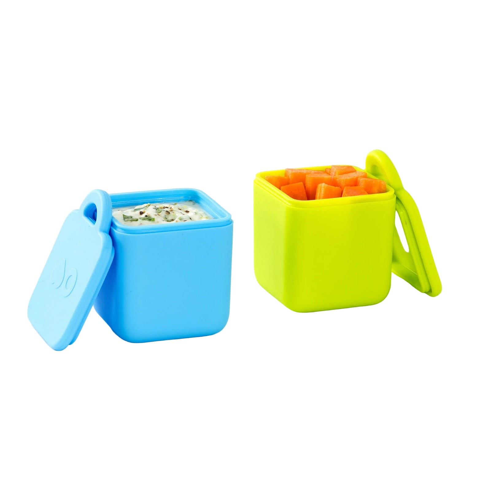 Omie Silicone Dip Containers for OmieBox V2, Set of 2 Blue / Lime OMSILC302