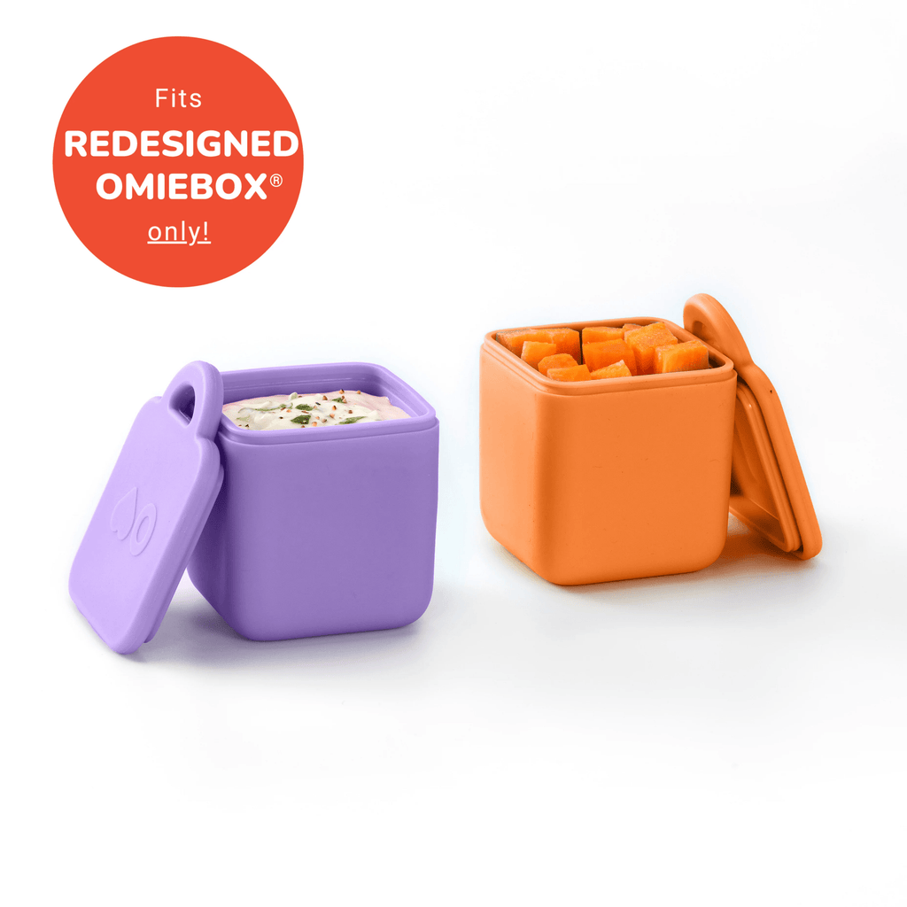 Omie Silicone Dip Containers for OmieBox V2, Set of 2 Purple / Orange 