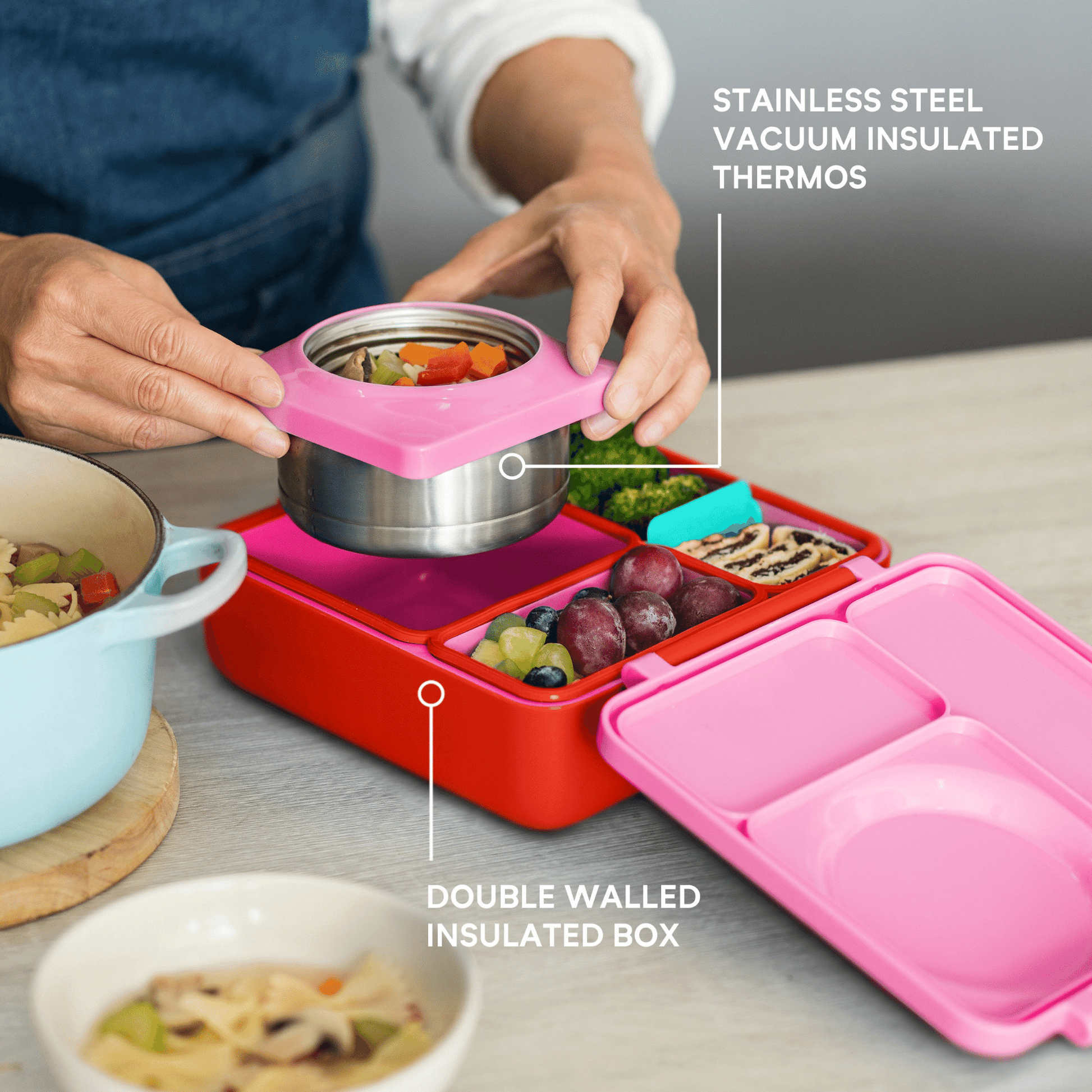 OmieBox V2 Kids Thermos-Insulated Hot & Cold Bento Box for Kids OmieBox V2 Kids Thermos-Insulated Hot & Cold Bento Box for Kids 