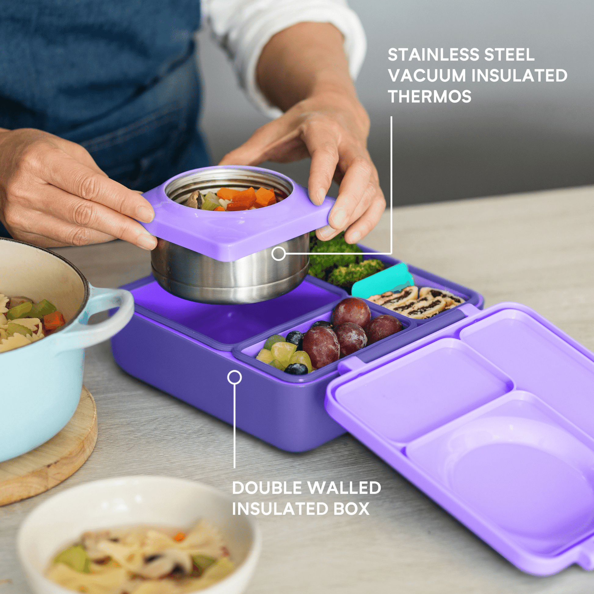 OmieBox V2 Kids Thermos-Insulated Hot & Cold Bento Box for Kids OmieBox V2 Kids Thermos-Insulated Hot & Cold Bento Box for Kids 