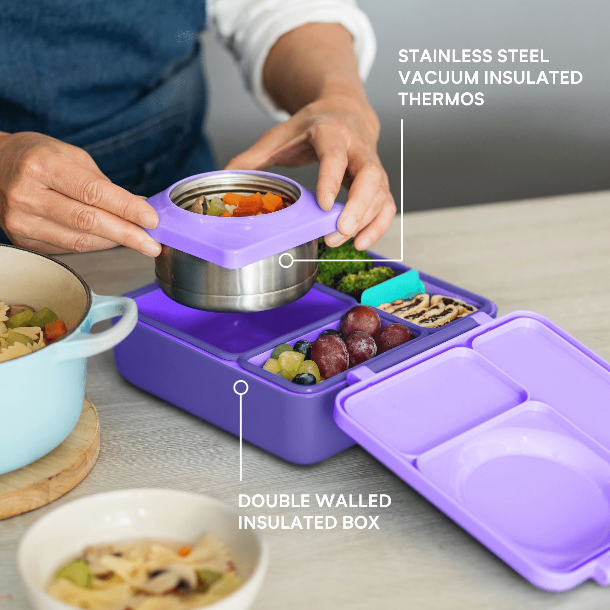 OmieBox V2 Kids Thermos-Insulated Hot & Cold Bento Box for Kids OmieBox V2 Kids Thermos-Insulated Hot & Cold Bento Box for Kids 