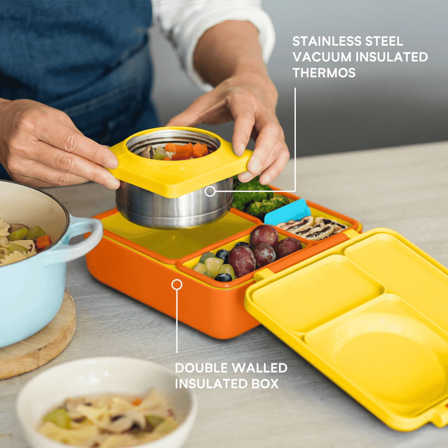 OmieBox V2 Kids Thermos-Insulated Hot & Cold Bento Box for Kids OmieBox V2 Kids Thermos-Insulated Hot & Cold Bento Box for Kids 