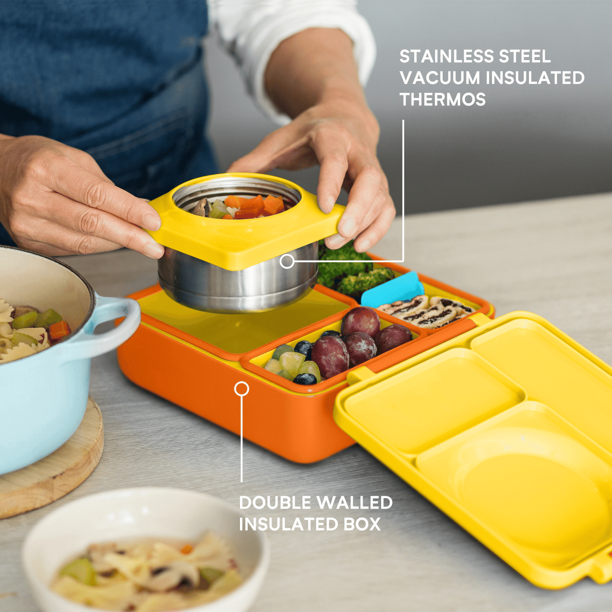 OmieBox V2 Kids Thermos-Insulated Hot & Cold Bento Box for Kids OmieBox V2 Kids Thermos-Insulated Hot & Cold Bento Box for Kids 