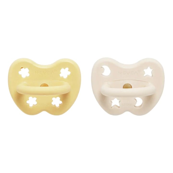 Hevea Natural Rubber Pacifier Round 3-36 Months Two-pack Hevea Natural Rubber Pacifier Round 3-36 Months Two-pack 