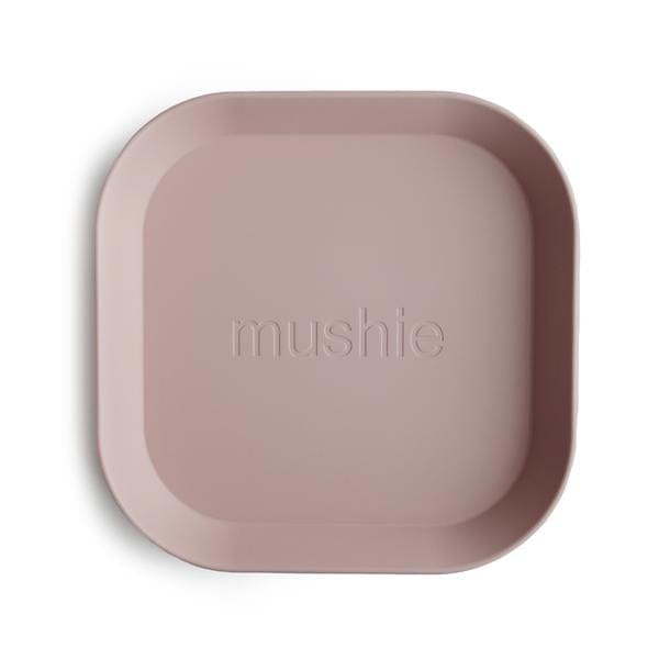 Mushie Square Plates, Set of 2 (Blush) Mushie Square Plates, Set of 2 (Blush) 