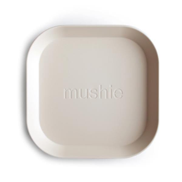 Mushie Square Plates, Set of 2 (Ivory) Mushie Square Plates, Set of 2 (Ivory) 