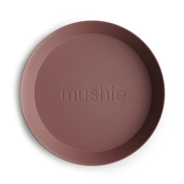 Mushie Round Plates, Set of 2 (Woodchuck) Mushie Round Plates, Set of 2 (Woodchuck) 