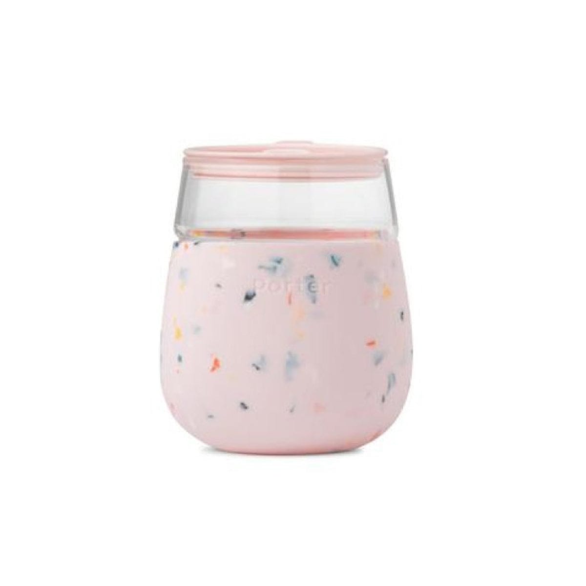 W&P Porter Glass Terazzo Tumbler 444ml Blush WP-PCG-TZBL