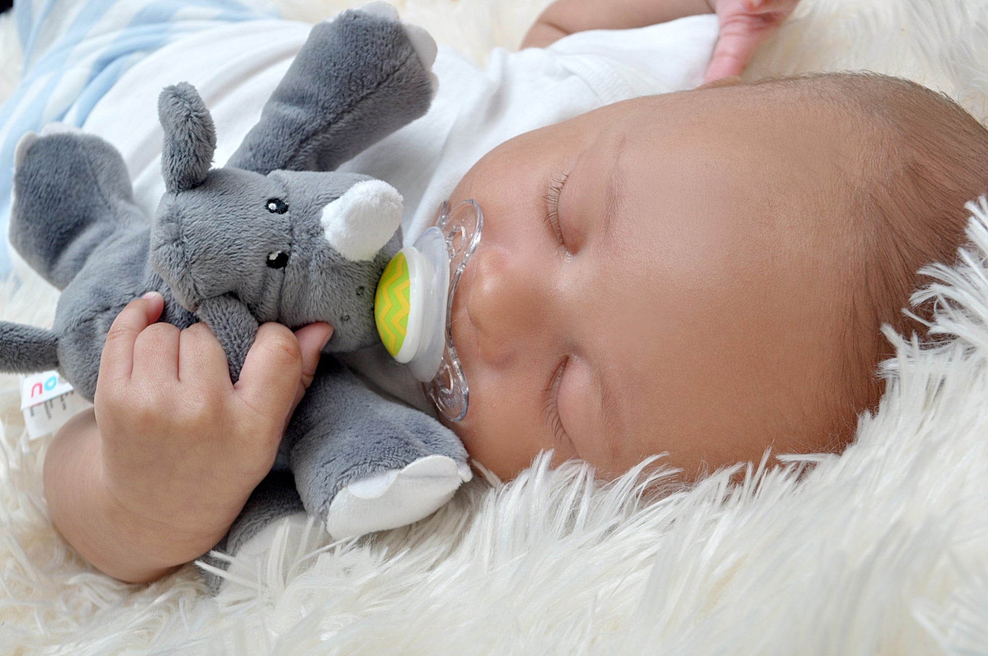 Nookums Paci-Plushies® Buddies - Rosie Rhino Nookums Paci-Plushies® Buddies - Rosie Rhino 
