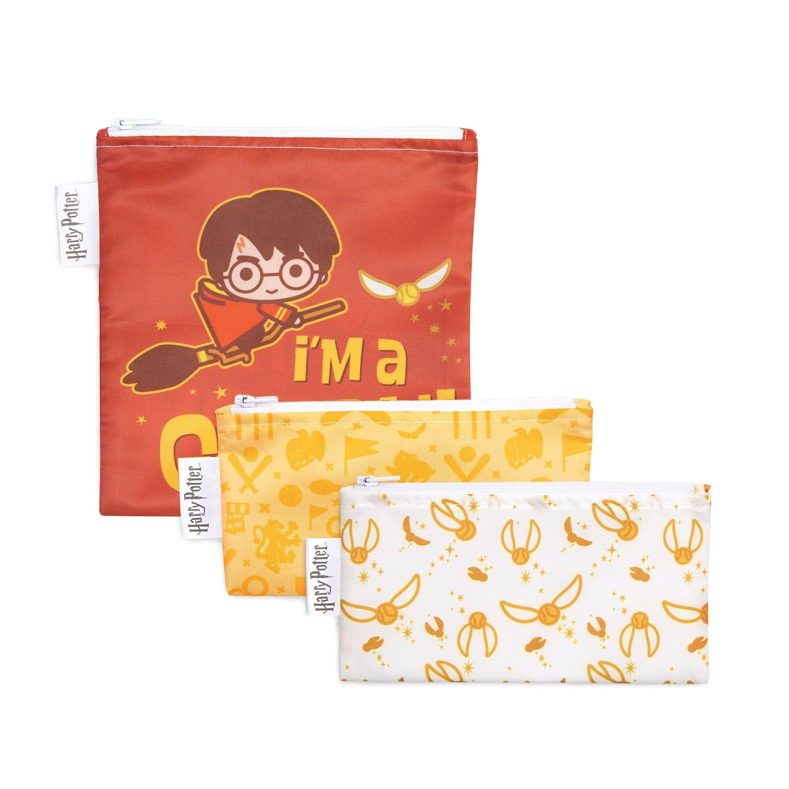 Bumkins Harry Potter™ Reusable Snack Bag - 3 Pack Quidditch B0-SSB3-KG-HP1