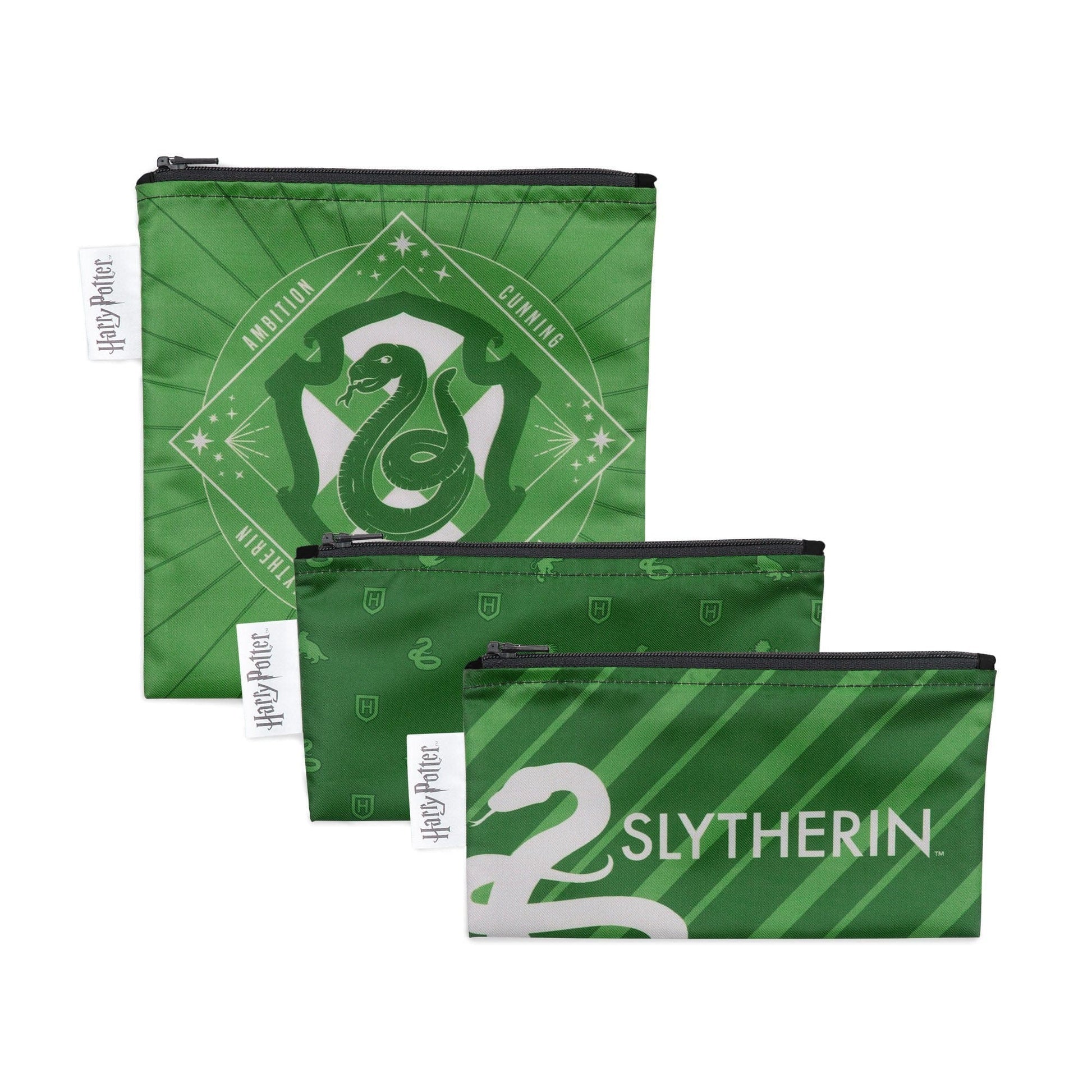 Bumkins Harry Potter™ Reusable Snack Bag - 3 Pack Slytherin B0-SSB3-KG-HPS1