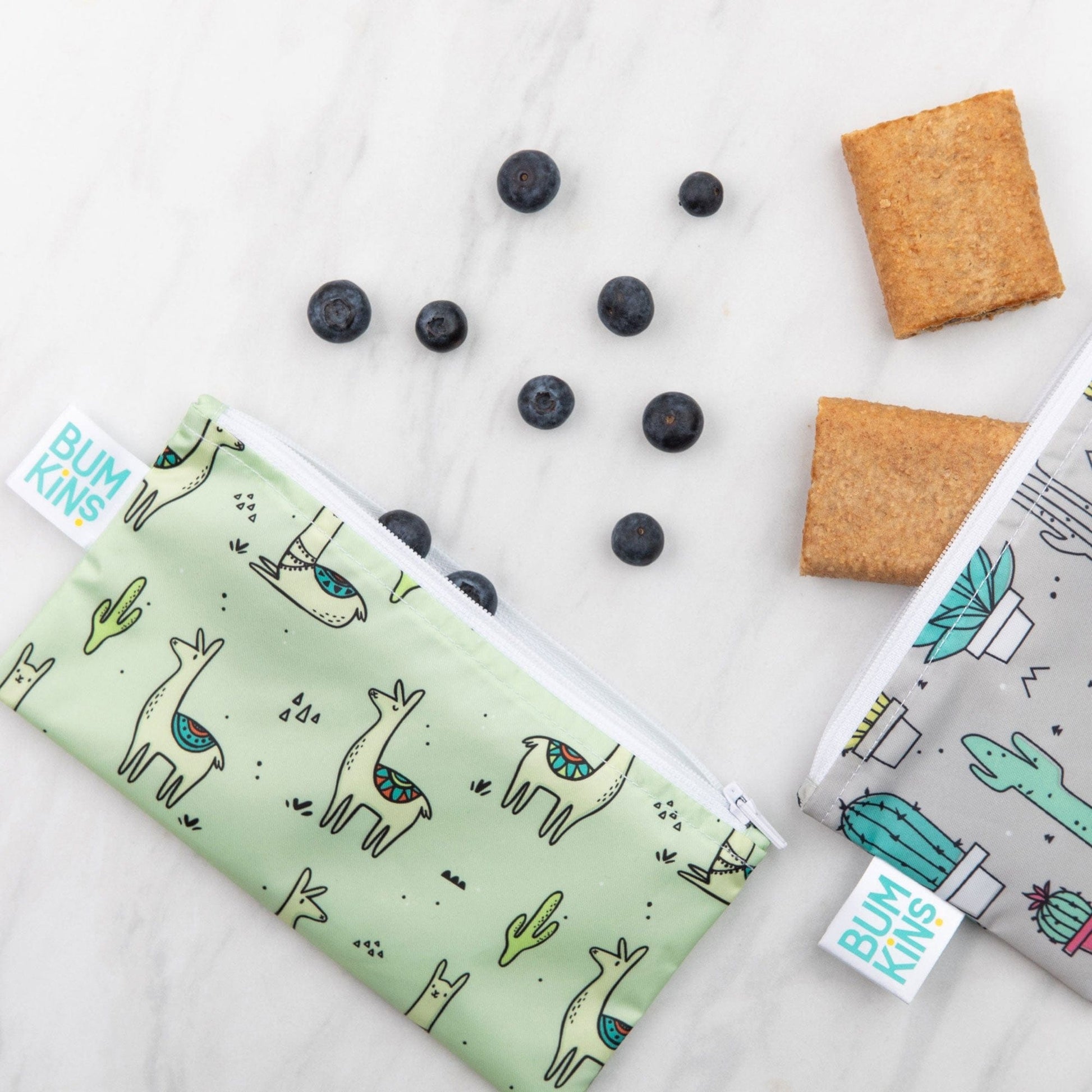 Bumkins Reusable Small Snack Bag, Set of 2 Bumkins Reusable Small Snack Bag, Set of 2 