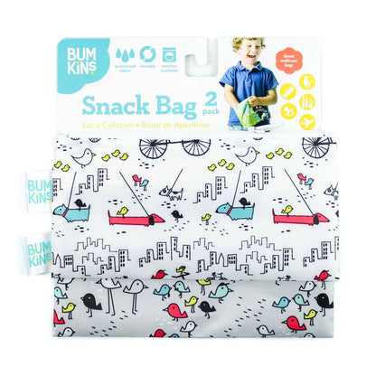 Bumkins Reusable Small Snack Bag, Set of 2 Bumkins Reusable Small Snack Bag, Set of 2 