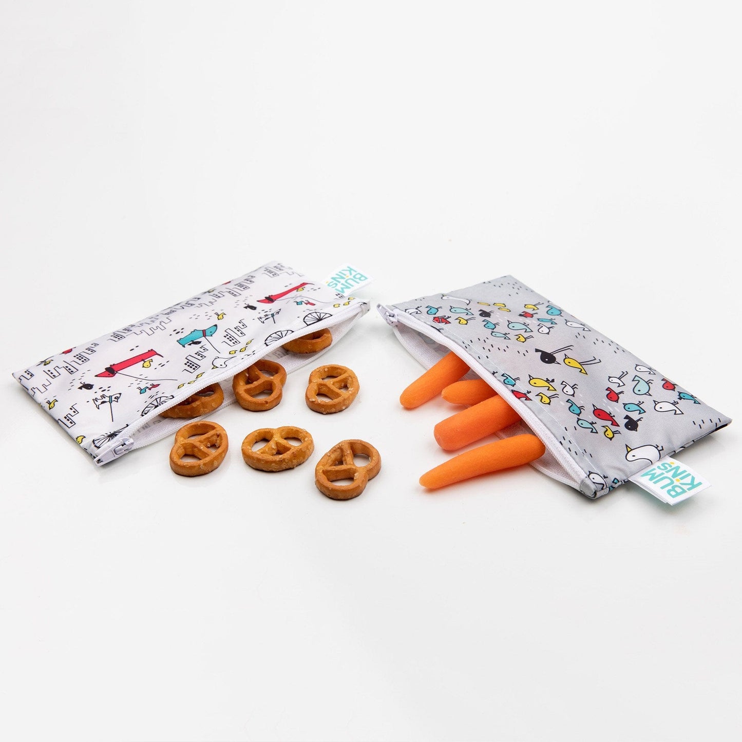 Bumkins Reusable Small Snack Bag, Set of 2 Bumkins Reusable Small Snack Bag, Set of 2 