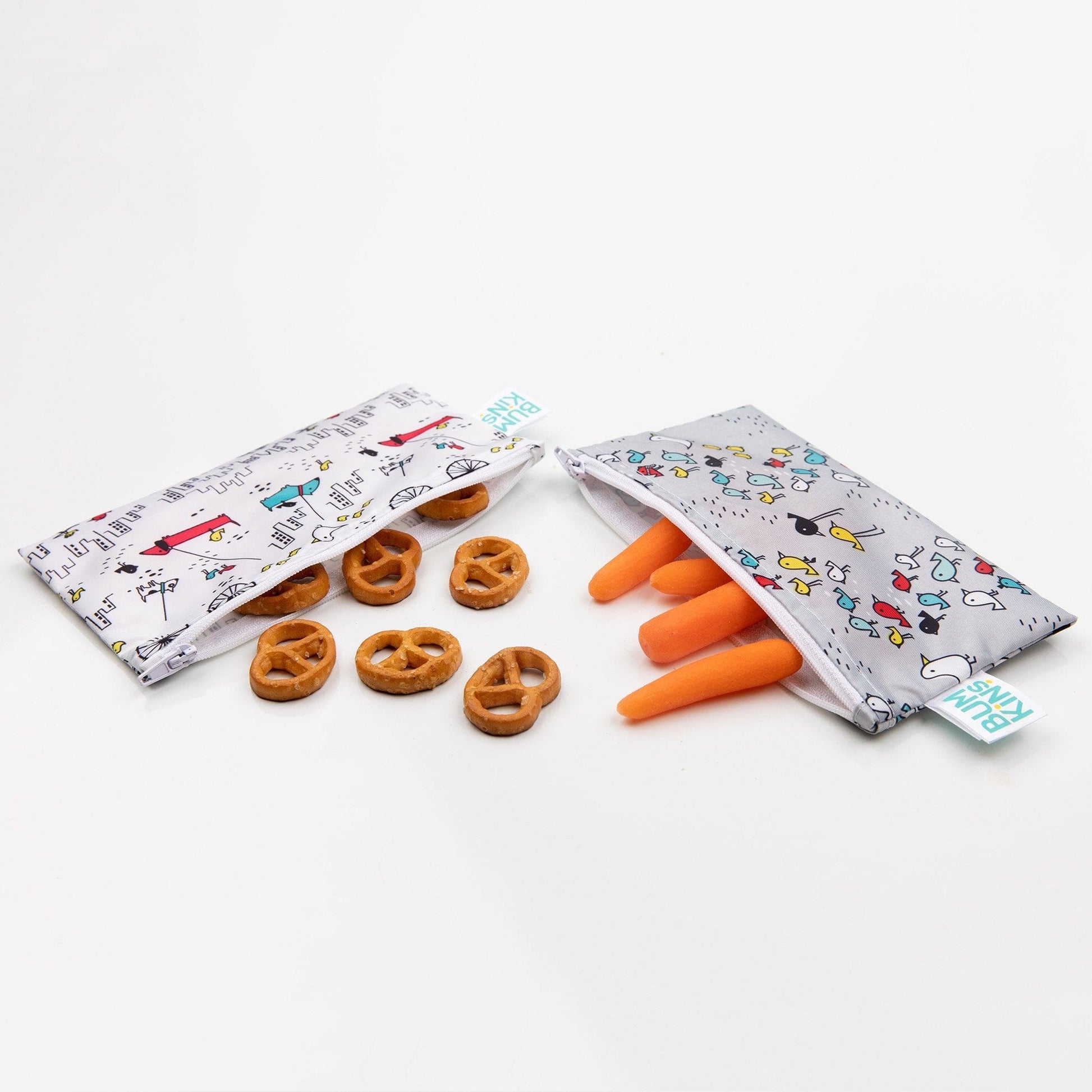 Bumkins Reusable Small Snack Bag, Set of 2 Bumkins Reusable Small Snack Bag, Set of 2 