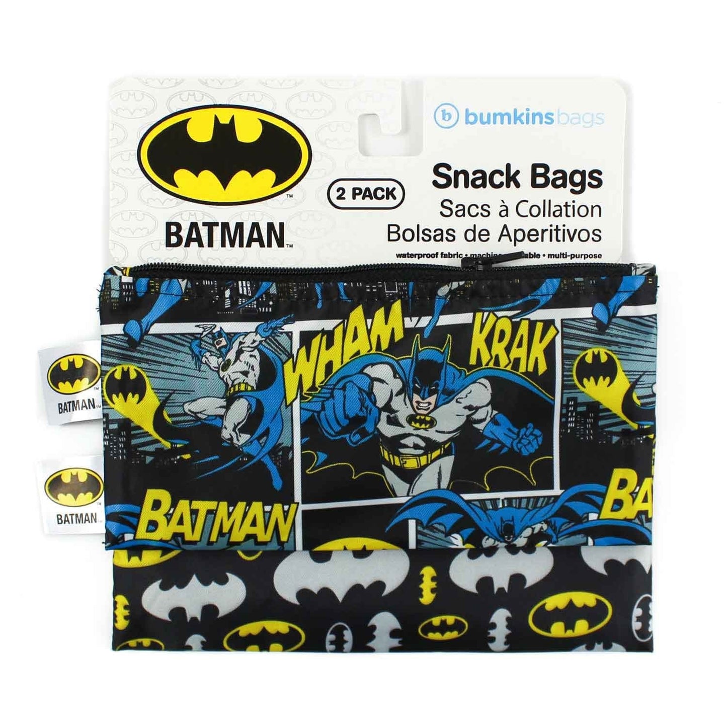Bumkins DC Comics™ Reusable Small Snack Bag - 2 Pack Bumkins DC Comics™ Reusable Small Snack Bag - 2 Pack 