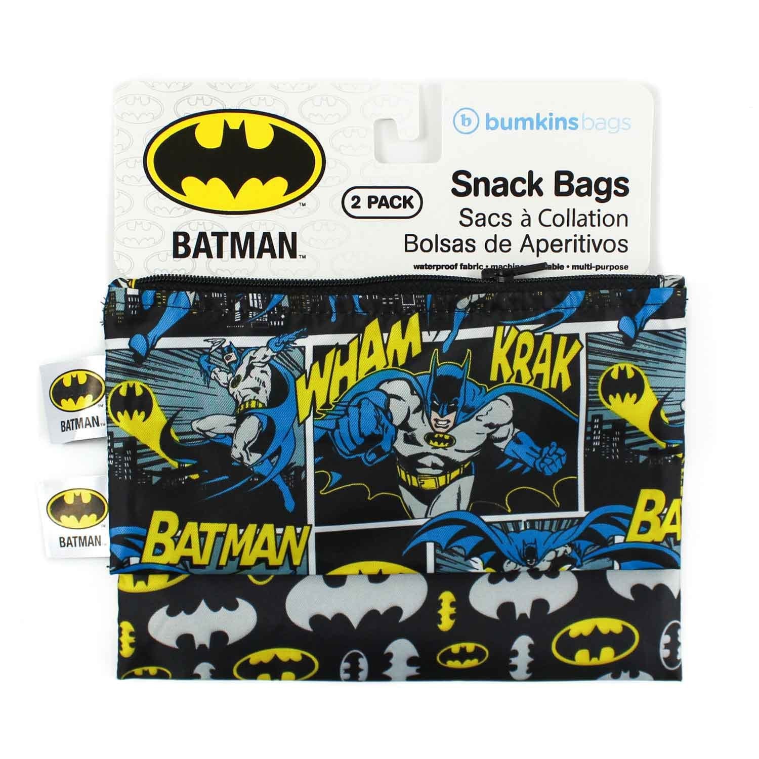 Bumkins DC Comics™ Reusable Small Snack Bag - 2 Pack Bumkins DC Comics™ Reusable Small Snack Bag - 2 Pack 