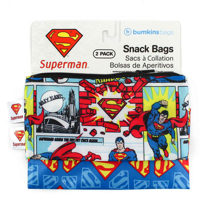 Bumkins DC Comics™ Reusable Small Snack Bag - 2 Pack Bumkins DC Comics™ Reusable Small Snack Bag - 2 Pack 