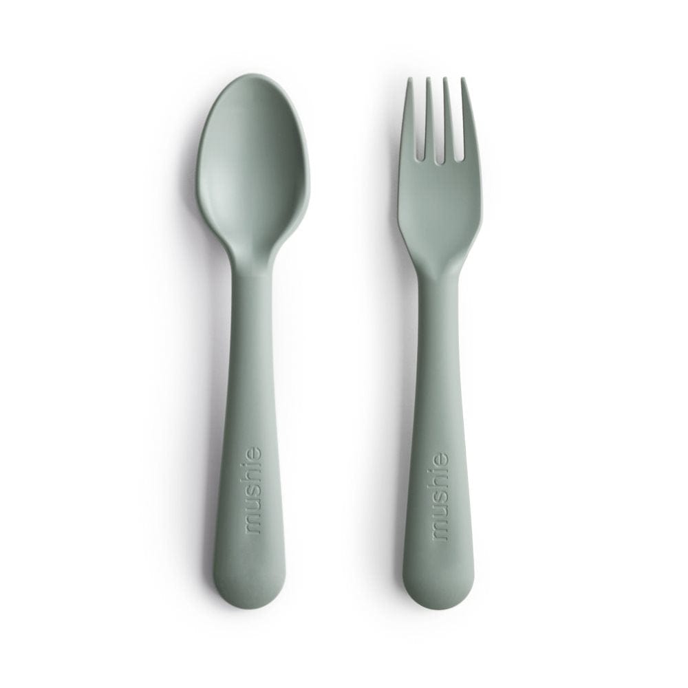 Mushie Fork and Spoon Set (Sage) Mushie Fork and Spoon Set (Sage) 