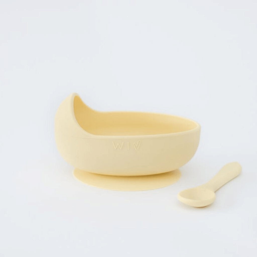 Wild Indiana Baby Silicone Suction Bowl + Spoon Lemonade WI-BOW-SILI-LDE