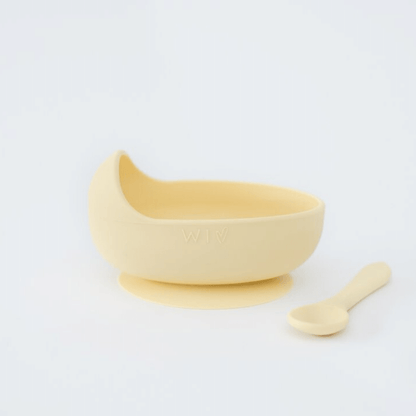 Wild Indiana Baby Silicone Suction Bowl + Spoon Lemonade WI-BOW-SILI-LDE