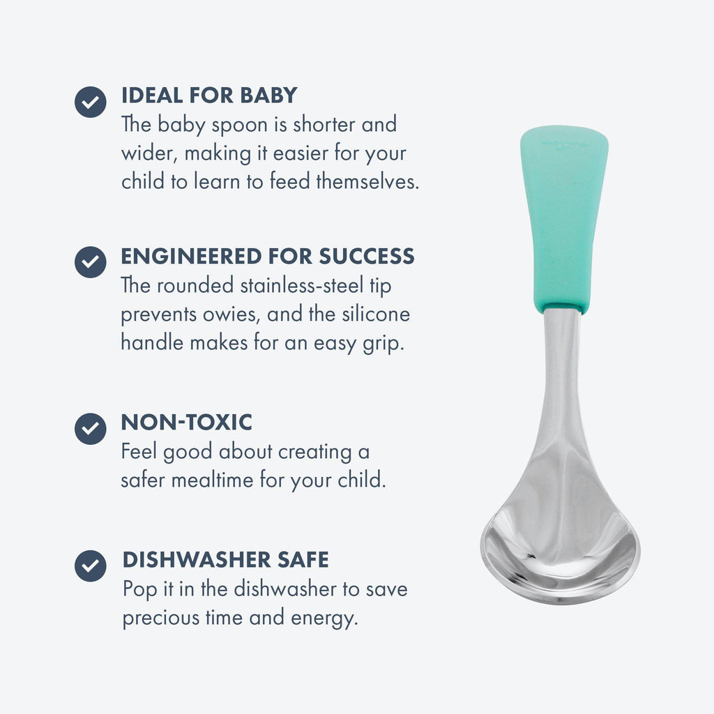 Avanchy Stainless Steel Fork & Baby Spoon Set Avanchy Stainless Steel Fork & Baby Spoon Set 