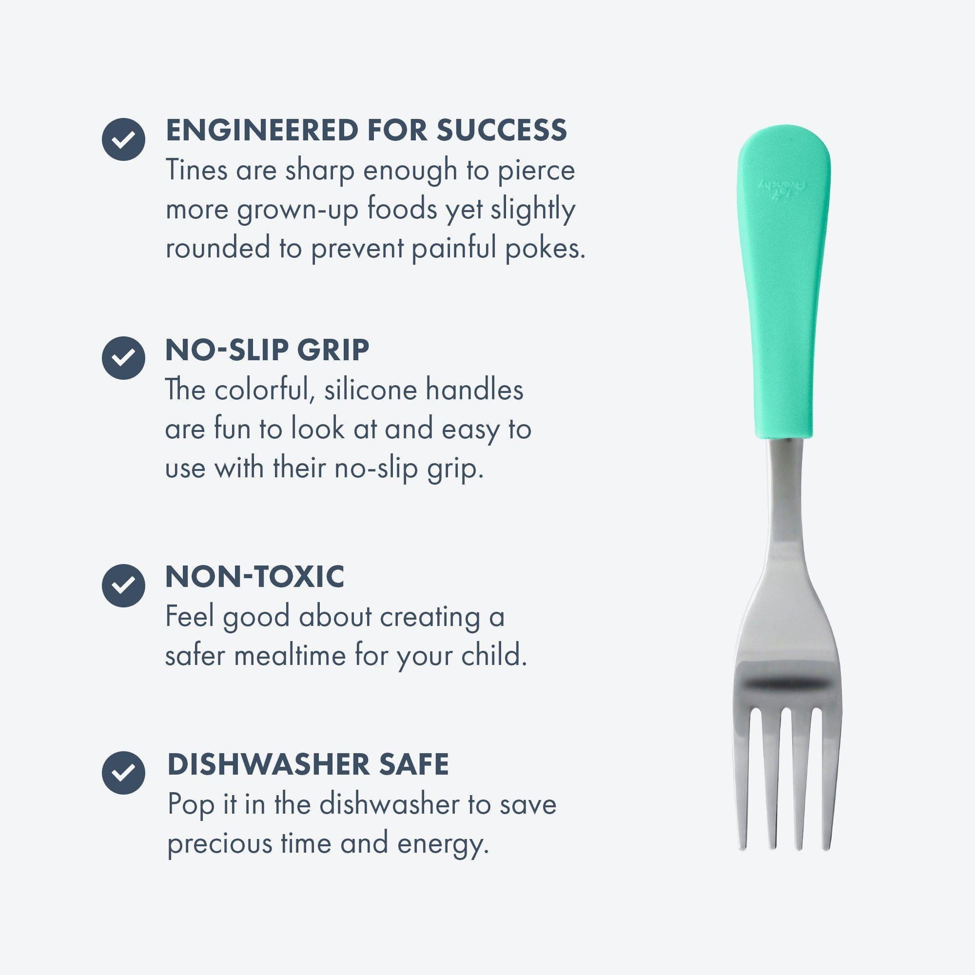 Avanchy Stainless Steel Fork & Baby Spoon Set Avanchy Stainless Steel Fork & Baby Spoon Set 