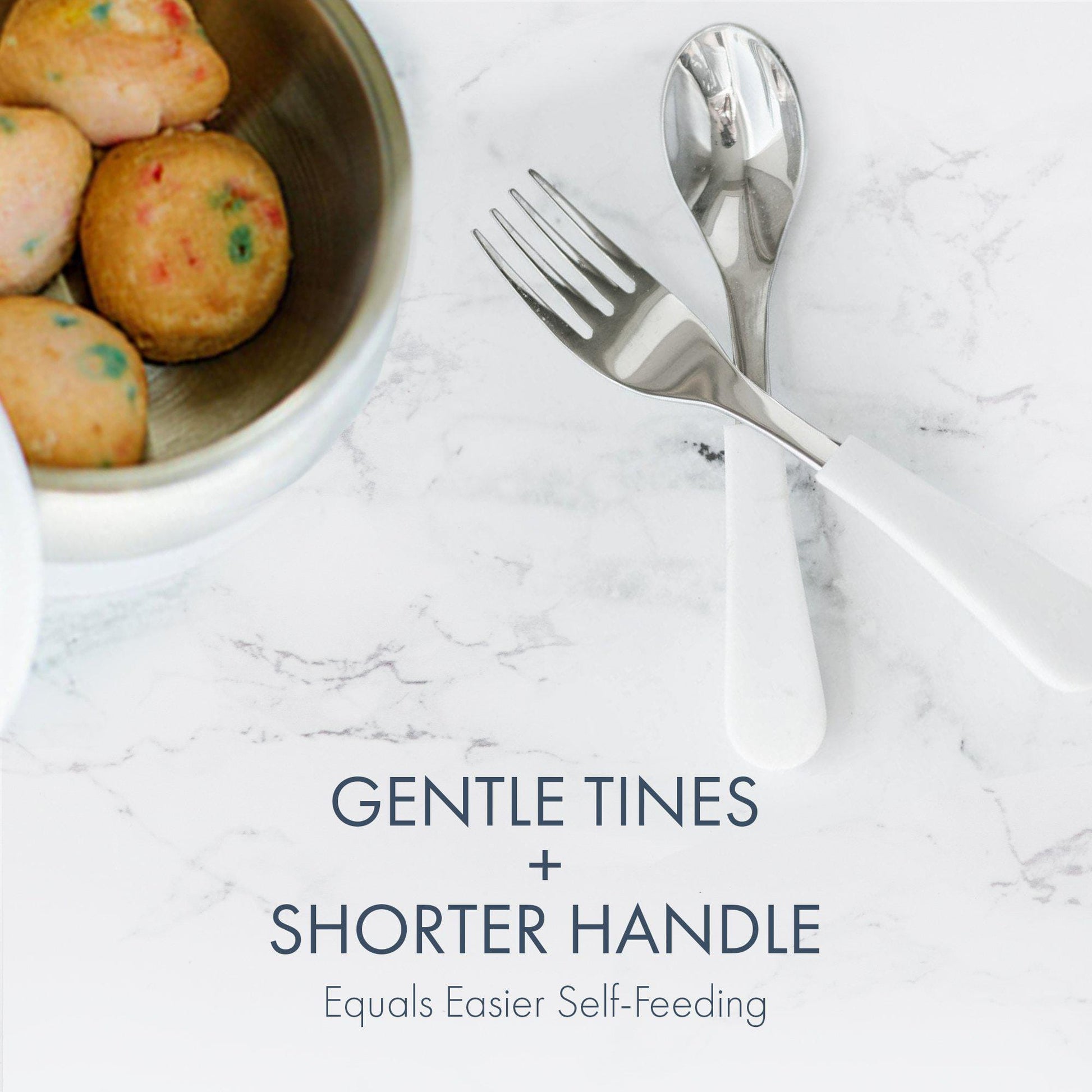 Avanchy Stainless Steel Fork & Baby Spoon Set Avanchy Stainless Steel Fork & Baby Spoon Set 