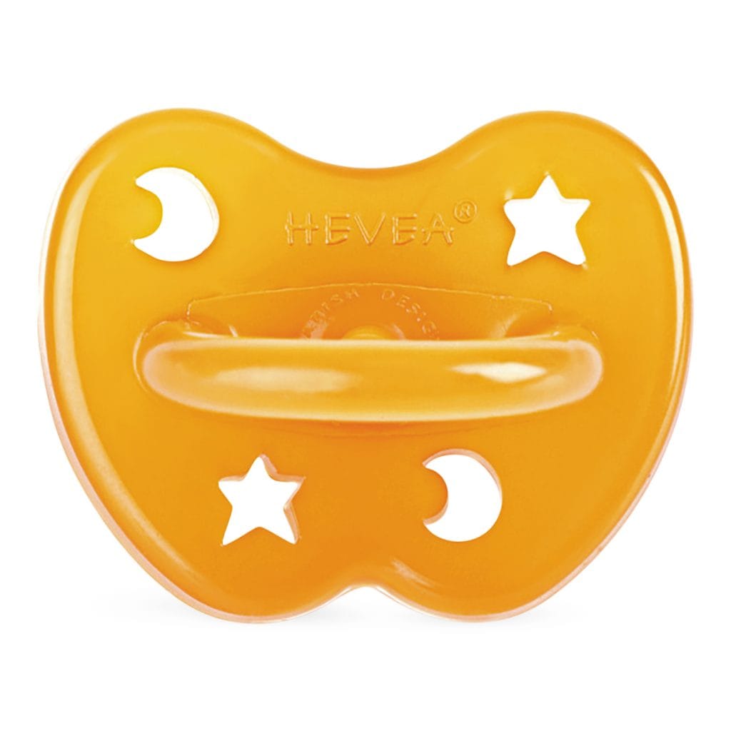 Hevea Classic Orthodontic Pacifier - Star and Moon 36 months+ HE-PC-StarMoon-3Plus