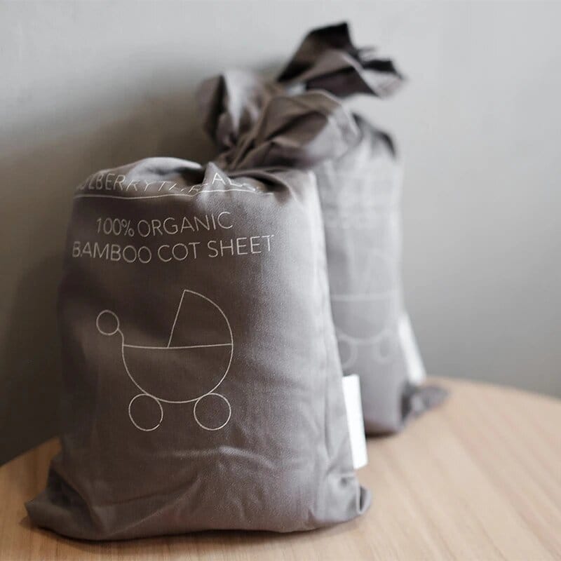 Mulberry Threads 100% Organic Bamboo Cot Fitted Sheet Mulberry Threads 100% Organic Bamboo Cot Fitted Sheet 