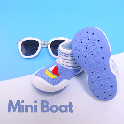 Komuello Mini Boat Baby Rubber Sole Sock Shoes Komuello Mini Boat Baby Rubber Sole Sock Shoes 