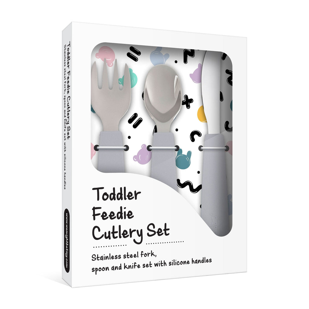 We Might Be Tiny Toddler Feedie Stainless Steel 3 Piece Cutlery Set We Might Be Tiny Toddler Feedie Stainless Steel 3 Piece Cutlery Set 