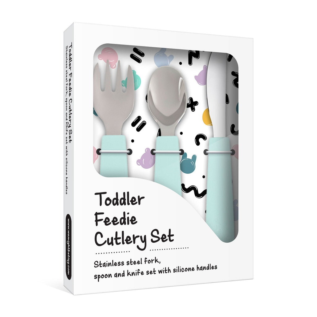 We Might Be Tiny Toddler Feedie Stainless Steel 3 Piece Cutlery Set We Might Be Tiny Toddler Feedie Stainless Steel 3 Piece Cutlery Set 