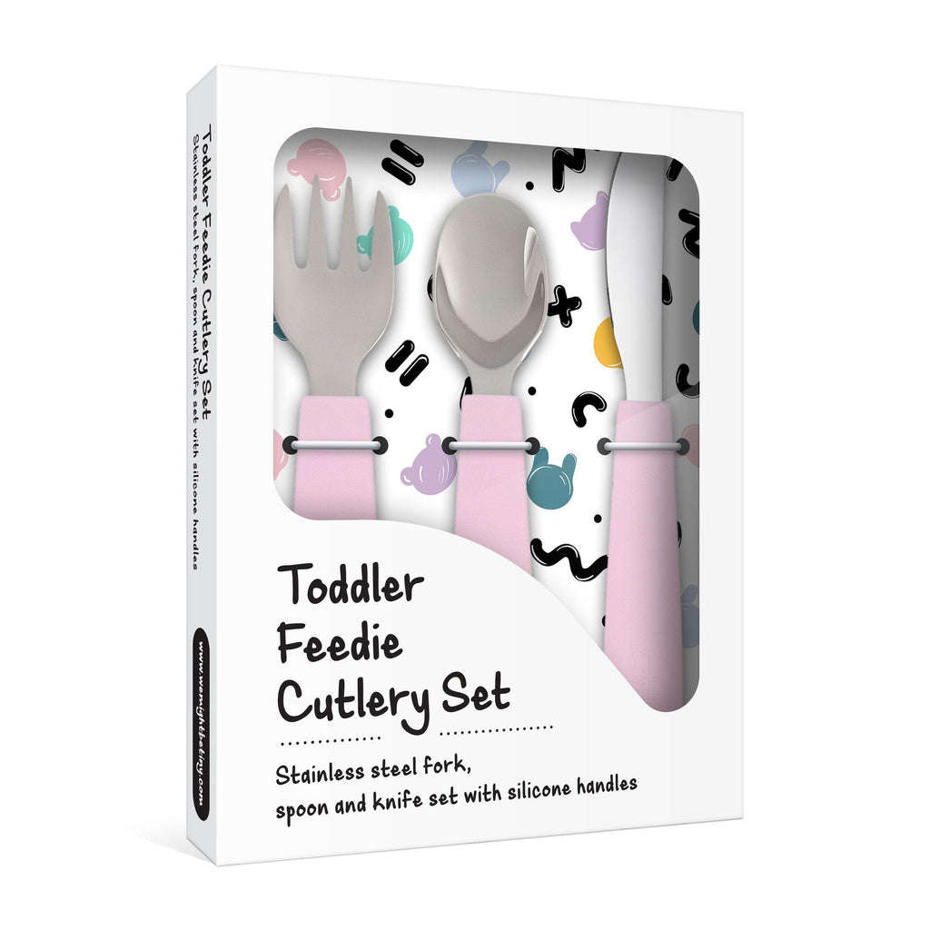 We Might Be Tiny Toddler Feedie Stainless Steel 3 Piece Cutlery Set We Might Be Tiny Toddler Feedie Stainless Steel 3 Piece Cutlery Set 