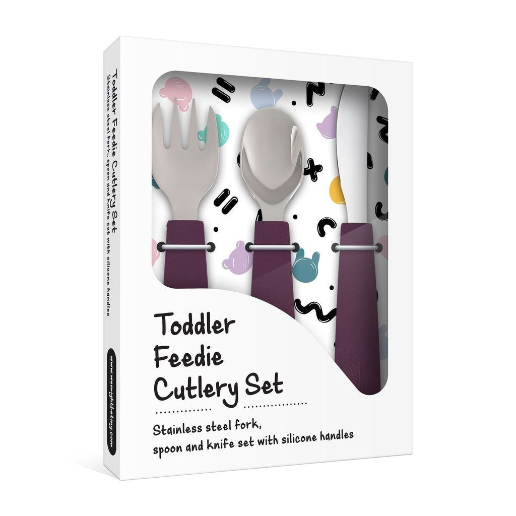 We Might Be Tiny Toddler Feedie Stainless Steel 3 Piece Cutlery Set We Might Be Tiny Toddler Feedie Stainless Steel 3 Piece Cutlery Set 