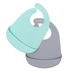 We Might Be Tiny Catchie Silicone Bibs, Set of 2 We Might Be Tiny Catchie Silicone Bibs, Set of 2 