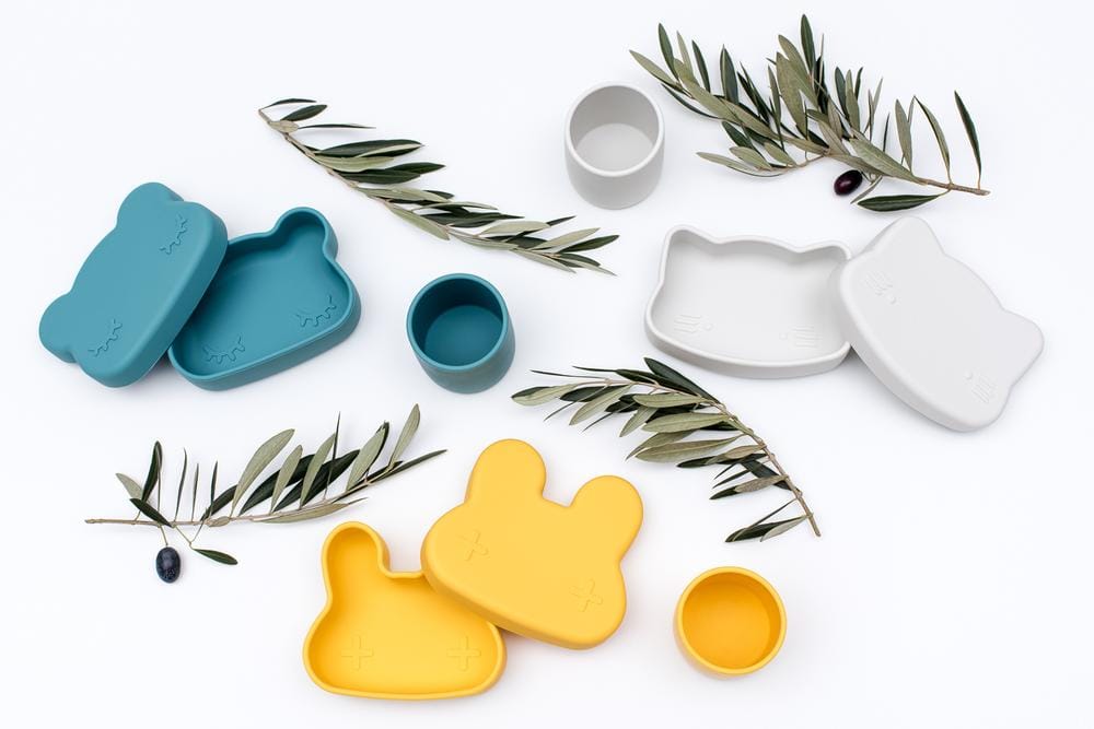 We Might Be Tiny Bear Silicone Bowl and Plate Snackie We Might Be Tiny Bear Silicone Bowl and Plate Snackie 