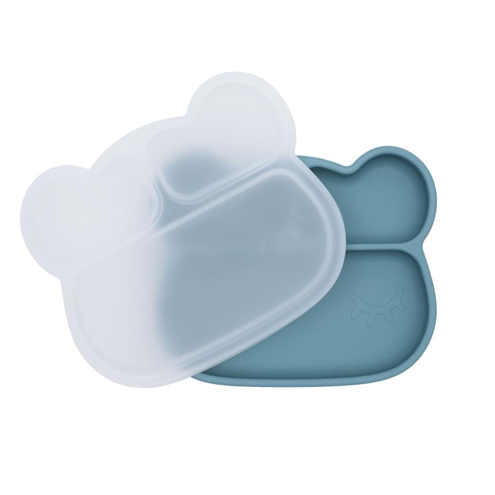 We Might Be Tiny Clear Silicone Bear Stickie Plate Lid We Might Be Tiny Clear Silicone Bear Stickie Plate Lid 