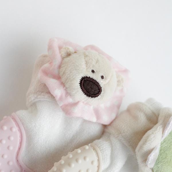 Mitteez Organic Teething Mitten - Pea Bear Mitteez Organic Teething Mitten - Pea Bear 