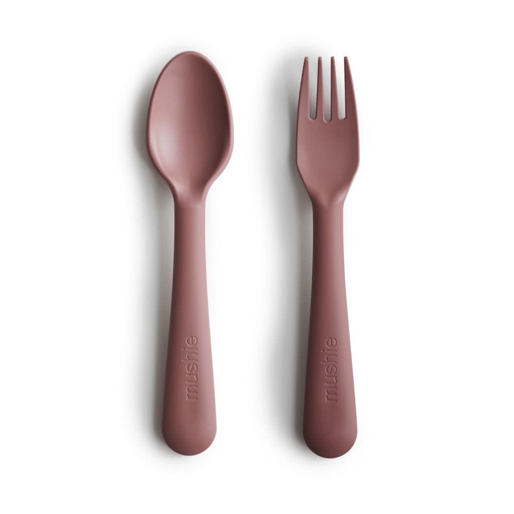 Mushie Fork and Spoon Set (Woodchuck) Mushie Fork and Spoon Set (Woodchuck) 
