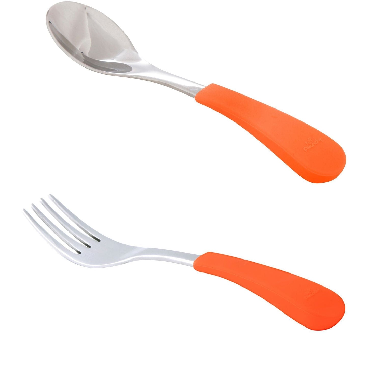 Avanchy Stainless Steel Fork & Baby Spoon Set Orange AV-SSBSPF-OR