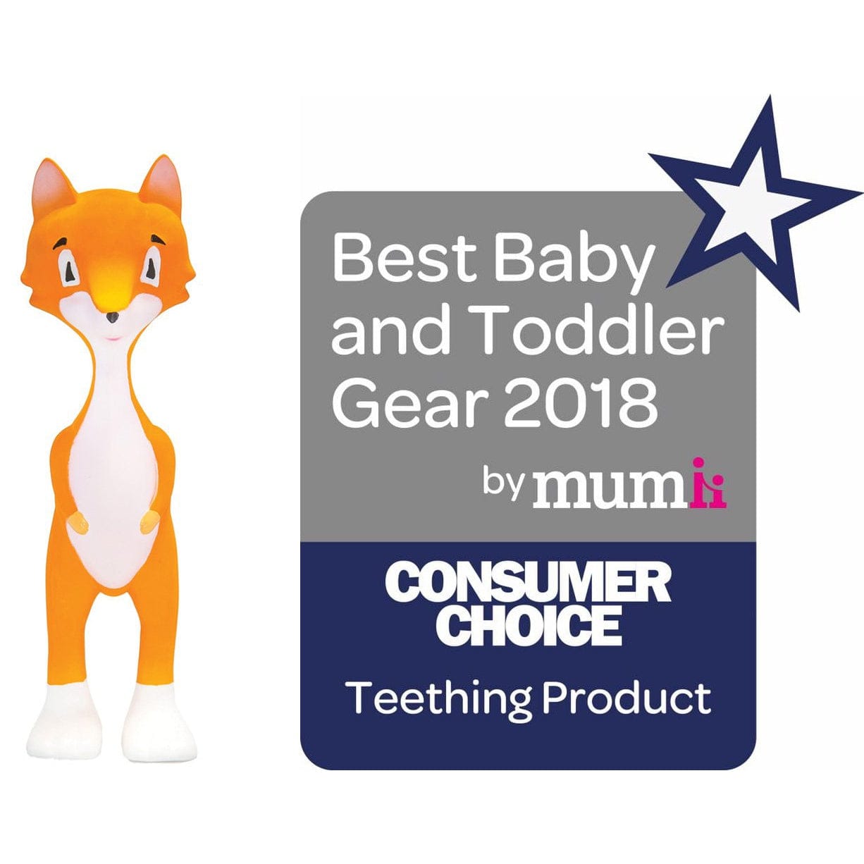 Ethan The Fox Teething Toy Ethan The Fox Teething Toy 